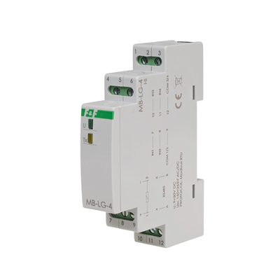 Licznik czasu pracy z wyjściem MODBUS RTU 4-kanałowy 1 moduł