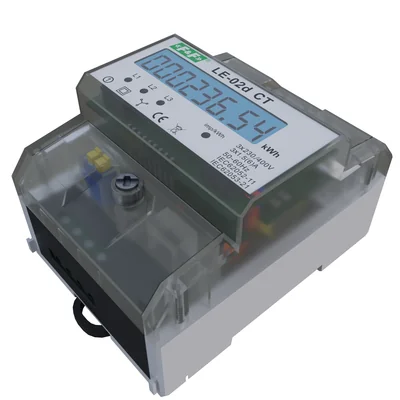 Licznik energii elektrycznej - trójfazowy z programowalną przekładnią wyświetlacz LCD