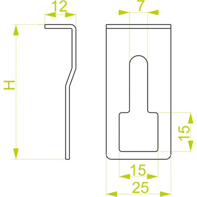 Lid clasp height 121mm