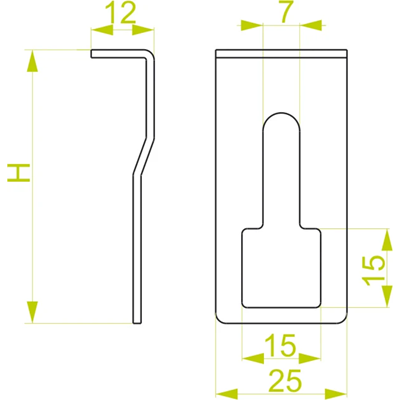 Lid clasp height 41mm