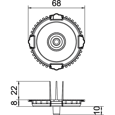 Lid for ZU 60-SD 60 mm round red box