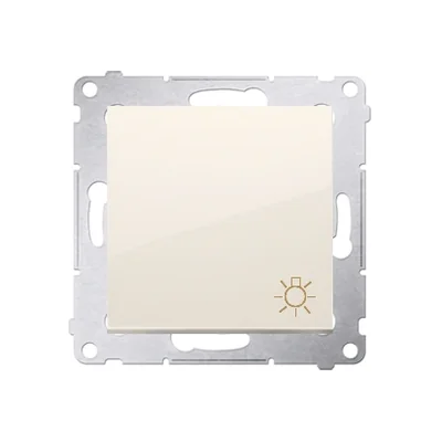 "Light" button (module) 10A 230V cream quick connectors
