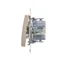 "Light" button (module) 10A 230V gold (metallic) quick connectors