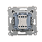 "Light" button (module) 10A 230V quick connectors anthracite (metallic)