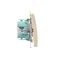 Light button (module) 10A 250V beige screw terminals