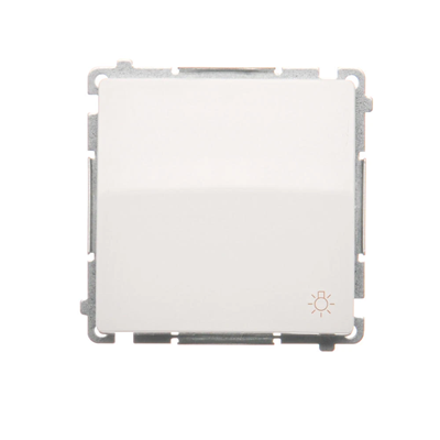 Light button (module) 10A 250V white screw terminals
