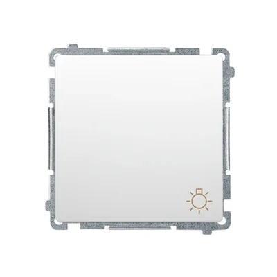 Light button (module) 10A 250V white screw terminals