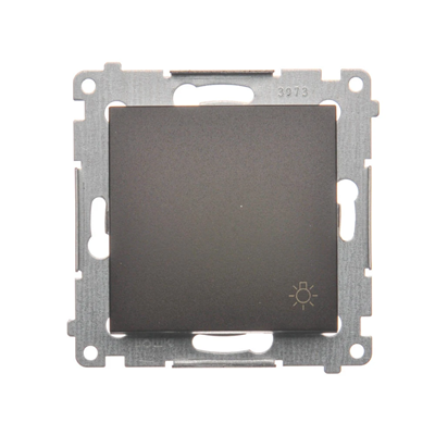 "Light" button (module) 230V, matt bronze metallic