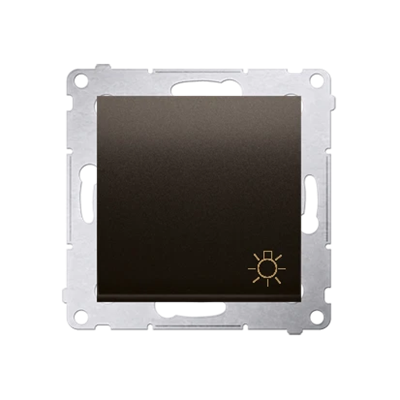 "Light" button (module) 230V, matt bronze metallic