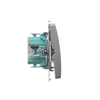 "Light" button (module) 230V, metallic satin