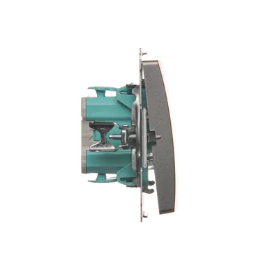 "Light" button (module) 230V, metallic stainless steel