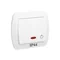 "Light" button with backlight, 230V, white