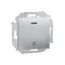 "Light" button with backlight (module) 10A 230V screw terminals aluminum (metallic)