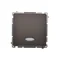 "Light" button with blue LED backlight 10AX 24V screw terminals chocolate matt metallised
