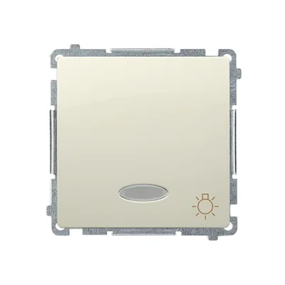 "Light" button with LED backlight 10AX 24V screw terminals beige