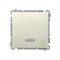 "Light" button with LED backlight 10AX 24V screw terminals beige