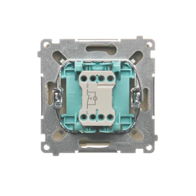 "Light" button with LED backlight 10AX 24V screw terminals beige