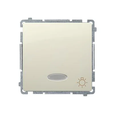"Light" button with LED backlight 10AX 24V screw terminals beige