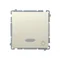 "Light" button with LED backlight 10AX 24V screw terminals beige