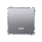 "Light" button with LED backlight 10AX 24V screw terminals silver mat