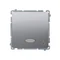 "Light" button with LED backlight 10AX 24V screw terminals silver mat