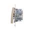 "Light" button with LED backlight (module) 10A 230V gold (metallic) quick connectors