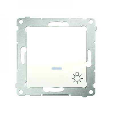 "Light" button with LED backlight (module) 10A 230V quick connector cream