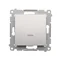 "Light" button with LED backlight (module) 10A 230V quick connectors silver (metallic)