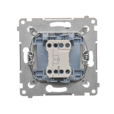 "Light" button with LED backlight (module) 10A 230V quick connectors white
