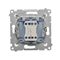 "Light" button with LED backlight (module) 10A 230V quick connectors white