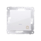 "Light" button with LED backlight (module) 10A 230V quick connectors white