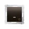 "Light" button with LED backlight (module) 230V, matt brown metallic