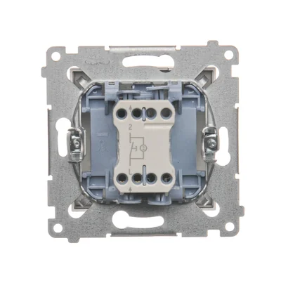 "Light" button with LED backlight (module) 230V, matt brown metallic