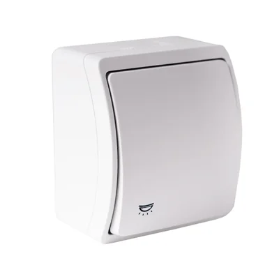 Light switch IP44 white, Koala