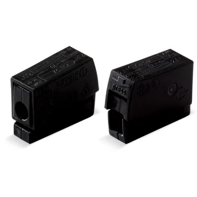 Lighting connector buttons: from the lighting fixture side, black