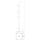 Lightning mast, free-standing, H=2500 mm fi 18/16/10 RP:I