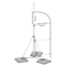 Lightning mast with an offset air terminal, height 5000mm RP I hot-dip galvanized