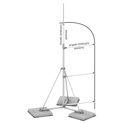 Lightning mast with an offset air terminal, height 6000mm RP I hot-dip galvanized