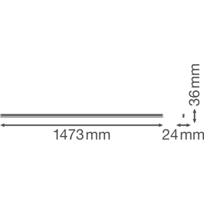 LINEAR COMPACT Linear luminaire 25W 2500lm 4000K NW milky white