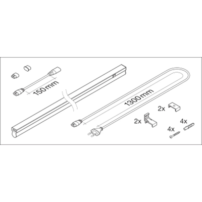 LINEAR COMPACT SWITCH Linear luminaire 14W 1500lm 4000K IP20 NW white