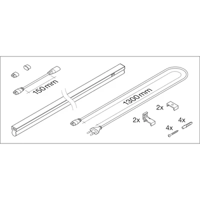 LINEAR COMPACT SWITCH Linear luminaire 14W 1500lm 4000K IP20 NW white