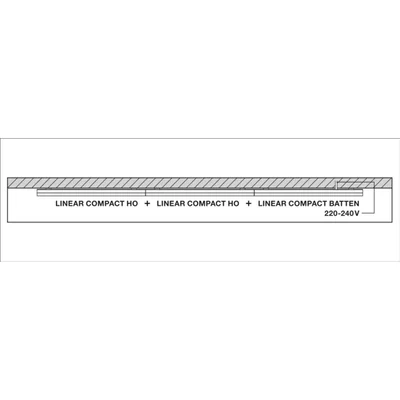 LINEAR COMPACT SWITCH Linear luminaire 14W 1500lm 4000K IP20 NW white
