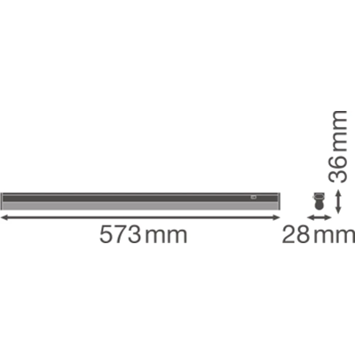 LINEAR COMPACT SWITCH Linear luminaire 8W 800lm 4000K IP20 NW