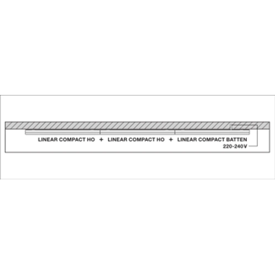 LINEAR COMPACT SWITCH Linearleuchte 14W 1500lm 4000K IP20 NW weiß