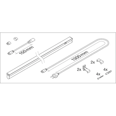 LINEAR COMPACT SWITCH Luminaria lineal 4W 450lm 4000K IP20 NW blanco