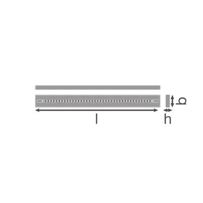 LINEÁRNÍ DĚLENÉ SVÍTIDLO PRO PŘÍMÉ/NEPŘÍMÉ SVĚTLO 1200 PS 1200 P 55W 940 PS ČERNÉ