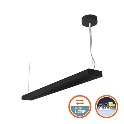 LINEÁRNÍ DĚLENÉ SVÍTIDLO PRO PŘÍMÉ/NEPŘÍMÉ SVĚTLO 1200 PS 1200 P 55W 940 PS ČERNÉ