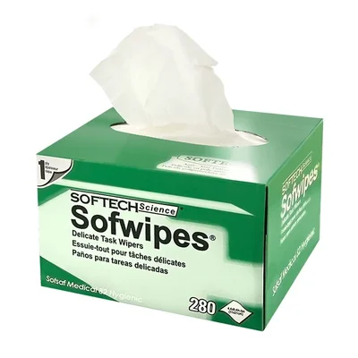 Lingettes en fibre optique sans poussière Qoltec | 280 pièces.