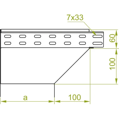 Linker Reduzierwinkel, KRLP100H60