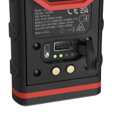 Linterna LED 180/500lm 1,8Ah